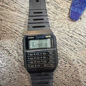 Casio Black Calculator Wristwatch
